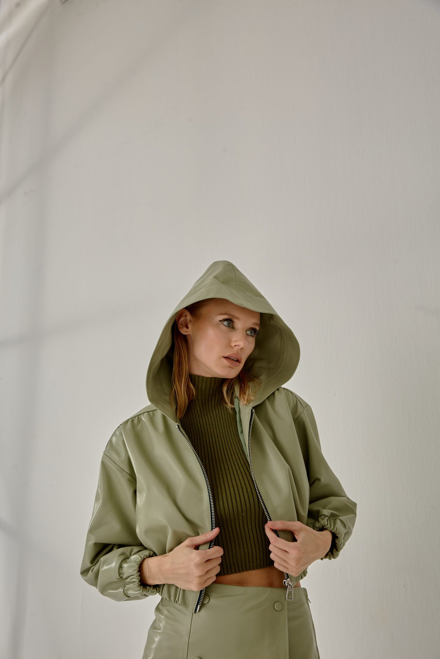 Hooded Jogger Jacket - Nile Green