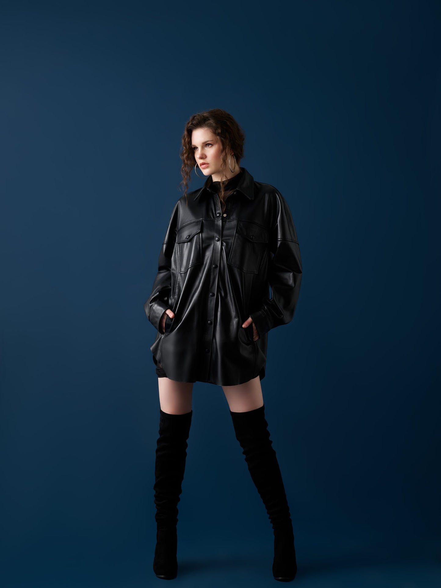 Leather Shirt – Black
