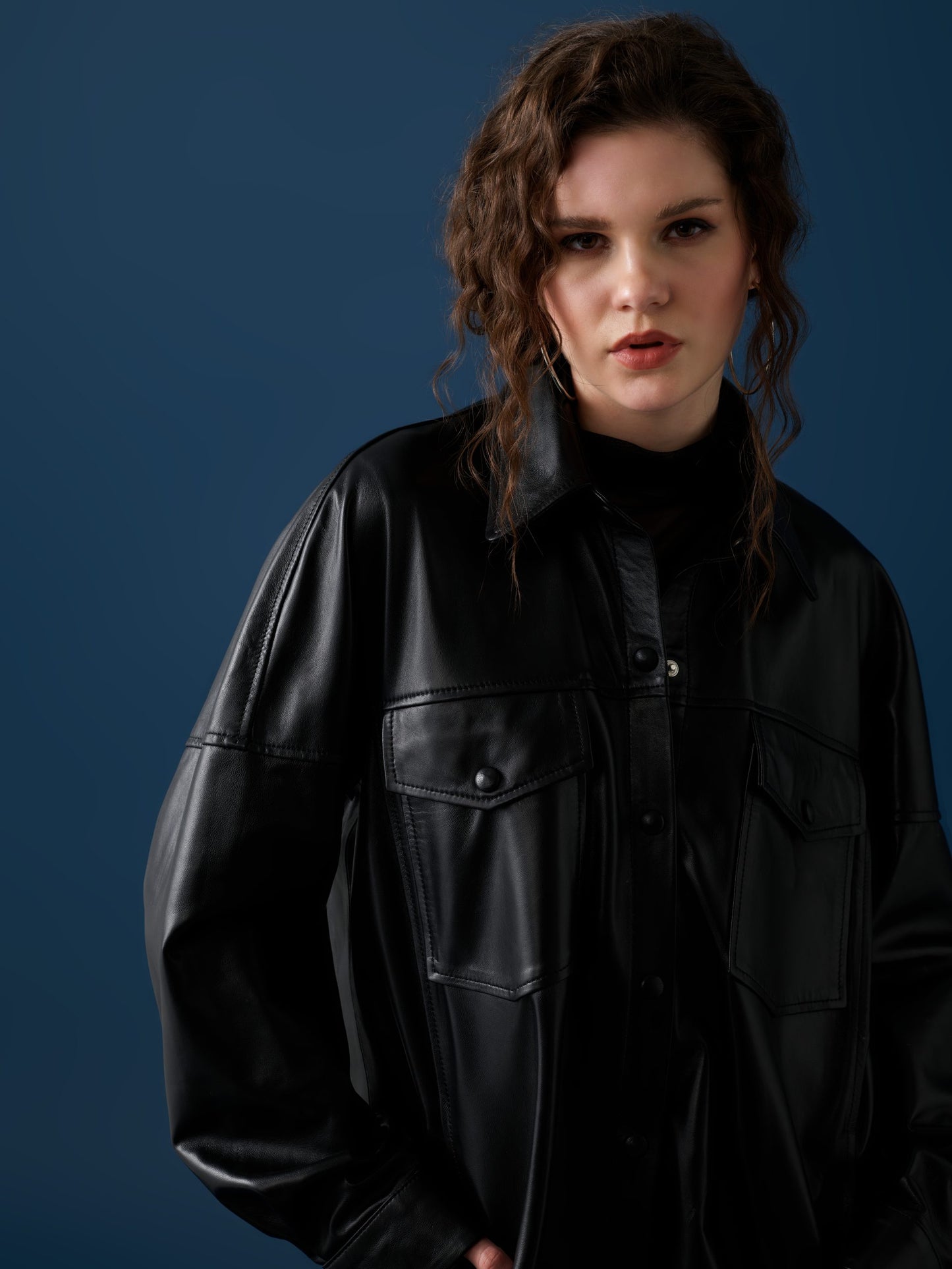 Leather Shirt – Black
