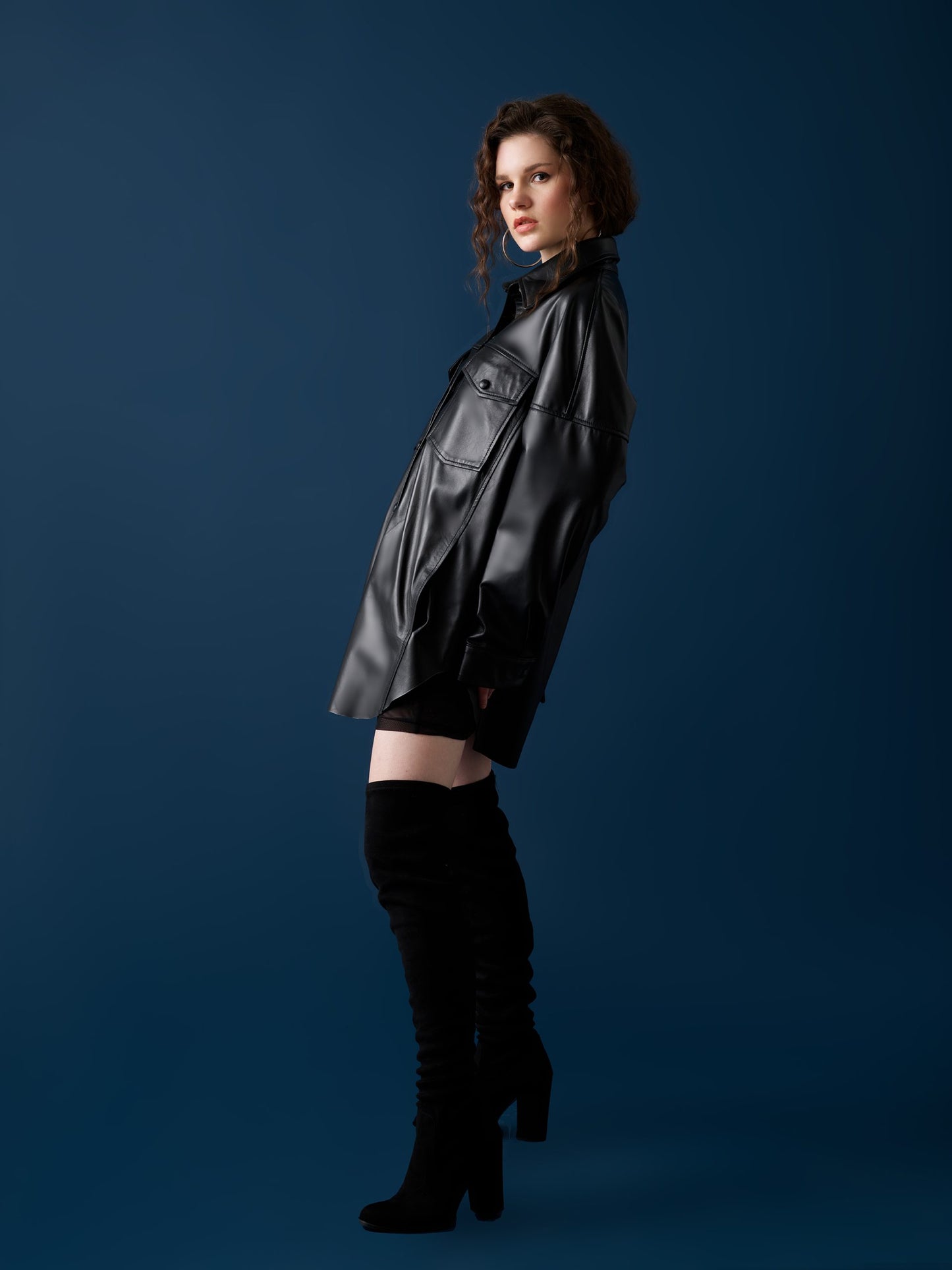 Leather Shirt – Black