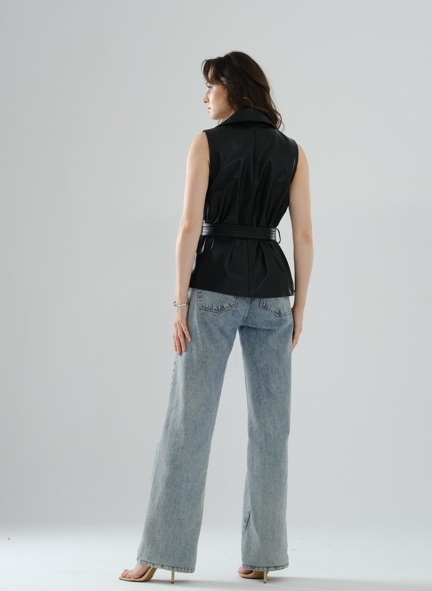 Safari Leather Vest – Black