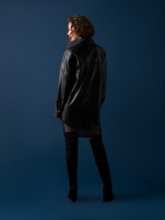 Leather Shirt – Black